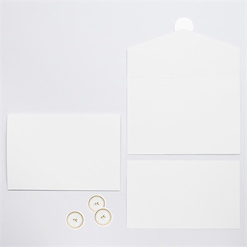 Faire-part naissance vierge 100% enveloppe - Intérieur et dos du faire-part