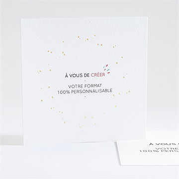 Faire-part naissance vierge 100% dorure