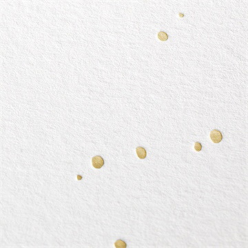 Faire-part naissance vierge 100% dorure - Marquage à chaud OR