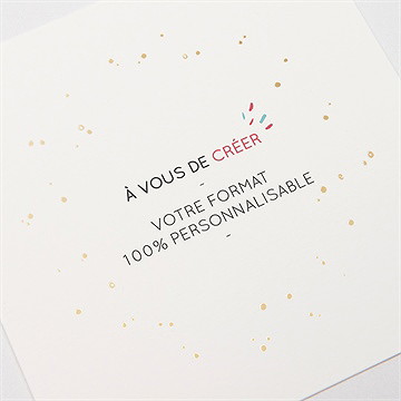 Faire-part naissance vierge 100% dorure - Détail du faire-part