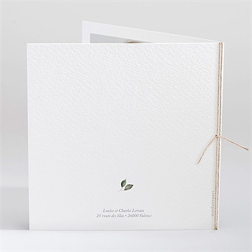 Faire-part de baptême en lumière - Dos du faire-part