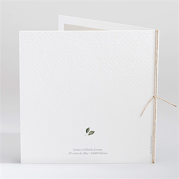 Faire-part communion espérance - Dos du faire-part