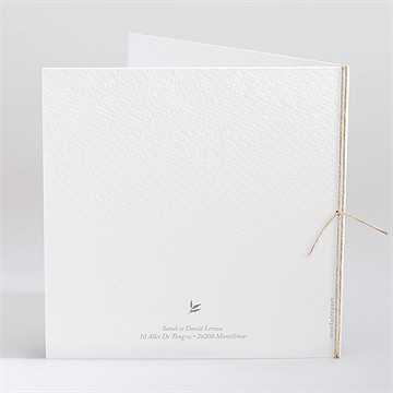 Faire-part de baptême tout en joie plié - Dos du faire-part