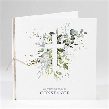 Faire-part profession de foi affirmation argent