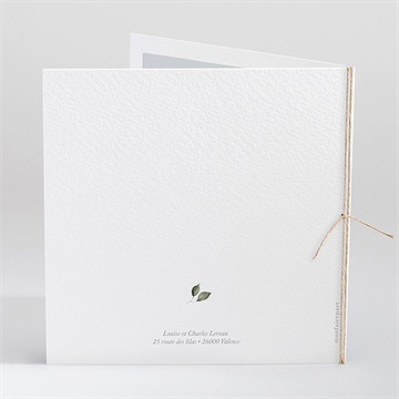 Faire-part confirmation souffle - Dos du faire-part