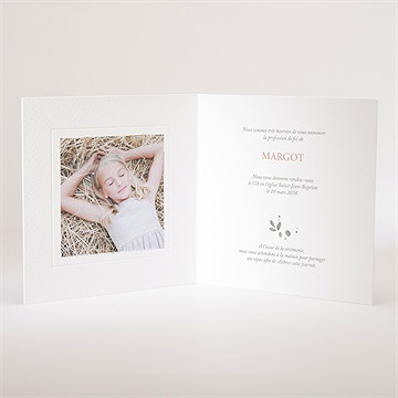 Faire-part profession de foi equilibre - Intérieur du faire-part