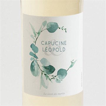 Etiquette de bouteille mariage grande esquisse