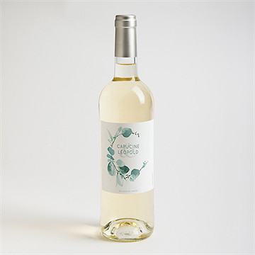 Etiquette de bouteille mariage grande esquisse - Mise en situation