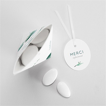 Boîte de dragées mariage grande esquisse étui - Intérieur de la boîte