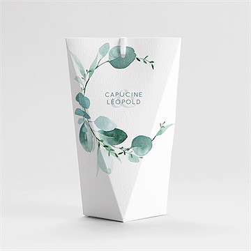 Boîte de dragées mariage grande esquisse étui - Dos de la boîte