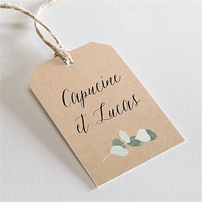 Etiquette mariage bel eucalyptus