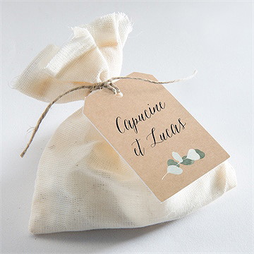 Etiquette mariage bel eucalyptus - Mise en situation