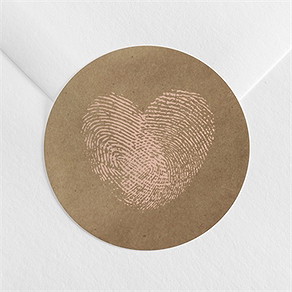 Sticker mariage nos empreintes