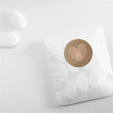 Sticker mariage nos empreintes - Mise en situation