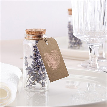 Mignonette mariage nos empreintes étiquette - Mise en situation