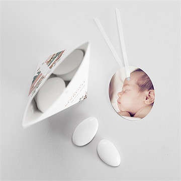 Boîte de dragées baptême glorieuse étui - Intérieur de la boîte