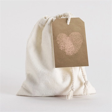 Pochon mariage  nos empreintes photomaton