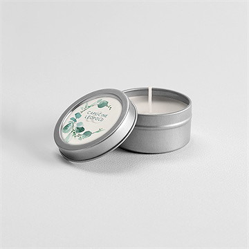 Bougie mariage grande esquisse argent - Mise en situation