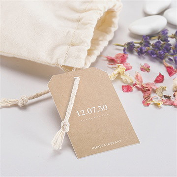 Pochon mariage  bel eucalyptus - Mise en situation