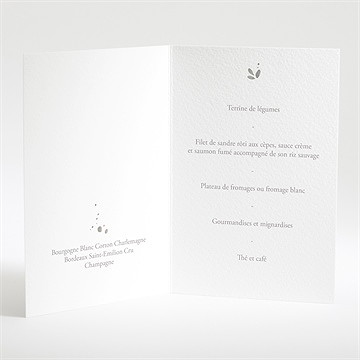 Menu baptême glorieuse - Intérieur du menu