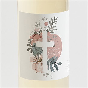 Etiquette de bouteille baptême glorieuse
