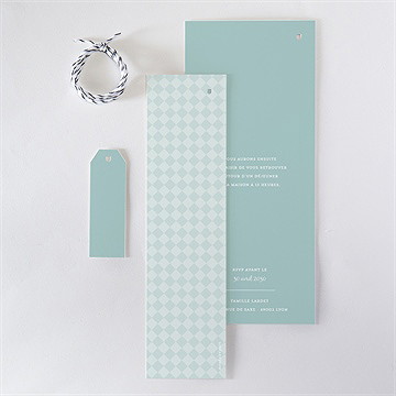 Faire-part de baptême dans la foi - Dos du faire-part