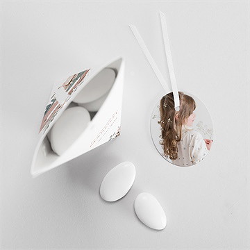 Boîte de dragées communion vraie joie étui - Intérieur de la boîte