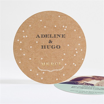 Remerciement mariage petite cocotte rond