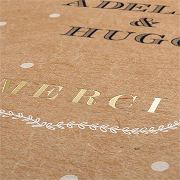 Remerciement mariage petite cocotte rond - Marquage à chaud OR