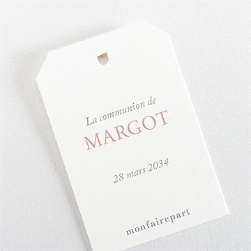 Etiquette communion vraie joie - Dos de l'étiquette