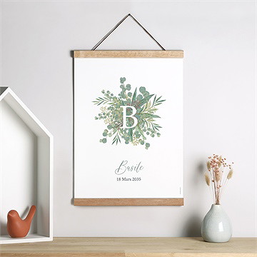 Affiche naissance nouvelle printanière - Mise en situation