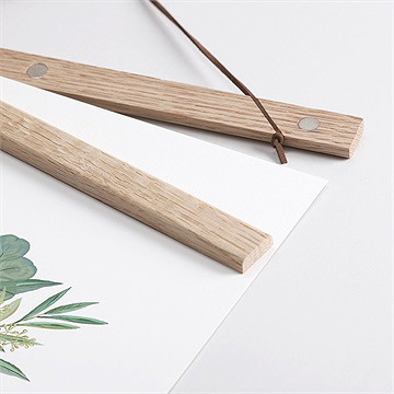 Affiche naissance nouvelle printanière - Détail des supports en bois