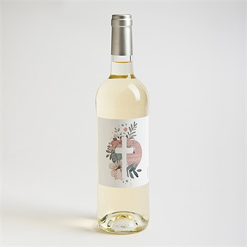 Etiquette de bouteille communion vraie joie - Mise en situation