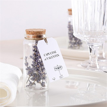 Mignonette mariage au vent! étiquette - Mise en situation