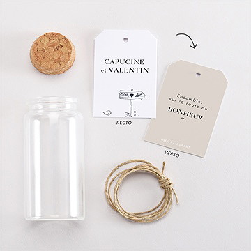 Mignonette mariage au vent! étiquette - Vue d'ensemble