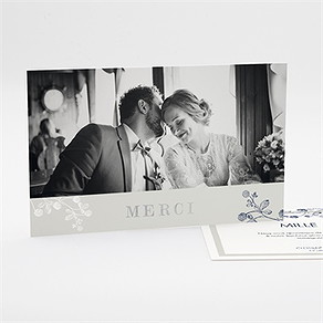 Remerciement mariage esperluette dorure