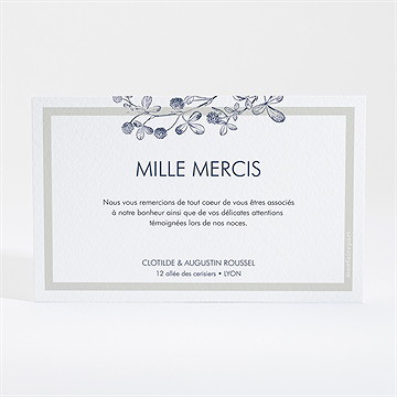 Remerciement mariage esperluette dorure - Dos de la carte