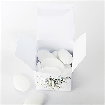 Boîte de dragées baptême en lumière - Intérieur de la boîte