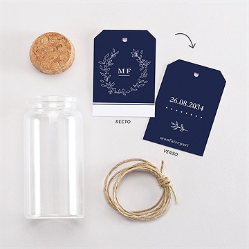 Mignonette mariage bleu romantique - Vue d'ensemble