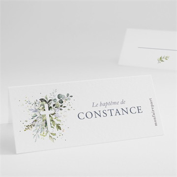 Marque-place baptême en lumière 2 volets