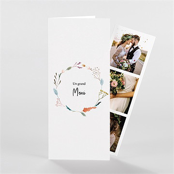 Remerciement mariage art champêtre photomaton