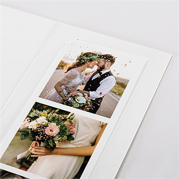 Remerciement mariage art champêtre photomaton - Détail du faire-part