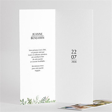 Remerciement mariage nature chic photomaton - Détail de l'intérieur