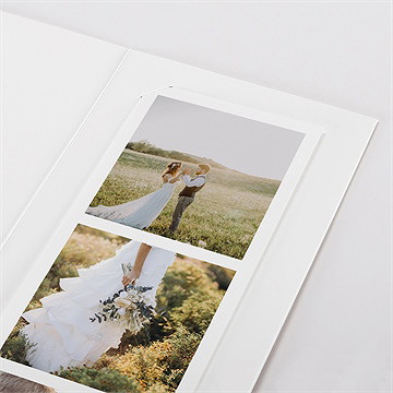 Remerciement mariage nature chic photomaton - Détail du faire-part