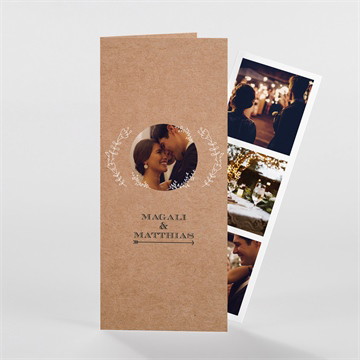 Remerciement mariage kraft vintage