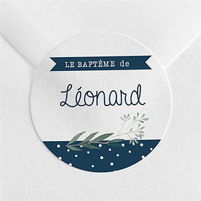 Sticker baptême motifs et autres pois