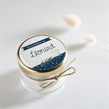 Sticker baptême motifs et autres pois - Mise en situation