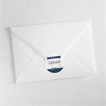 Sticker baptême motifs et autres pois - Mise en situation