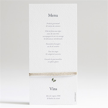 Menu communion espérance - Dos du menu