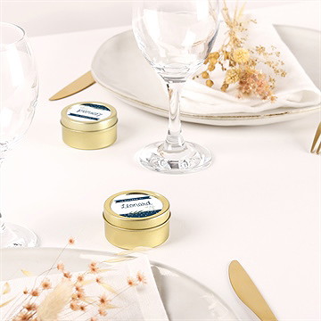 Bougie baptême motifs et autres pois - Mise en situation